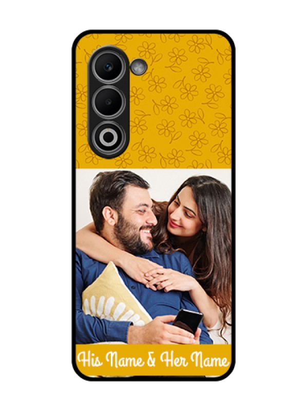 Custom Oppo K13x 5G Custom Glass Phone Case - Yellow Floral Design