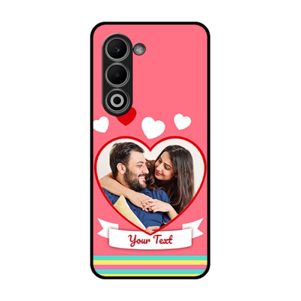 Oppo K13x 5G Custom Glass Phone Case - Love Shapes Doodle Design