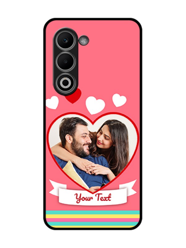 Custom Oppo K13x 5G Custom Glass Phone Case - Love Shapes Doodle Design