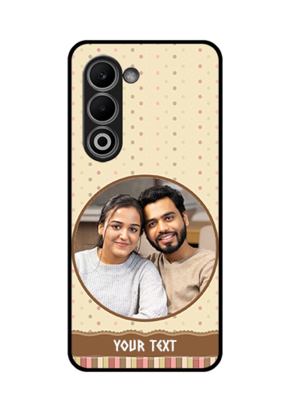 Oppo K13x 5G Custom Glass Phone Case - Brown Dotted Mobile Case Design