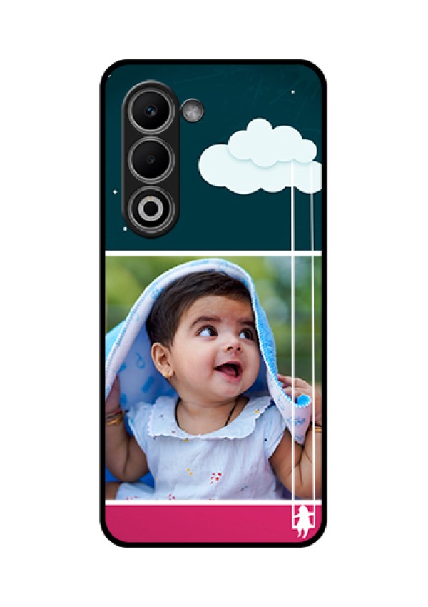 Oppo K13x 5G Custom Glass Phone Case - Cute Girl With Cloud Design