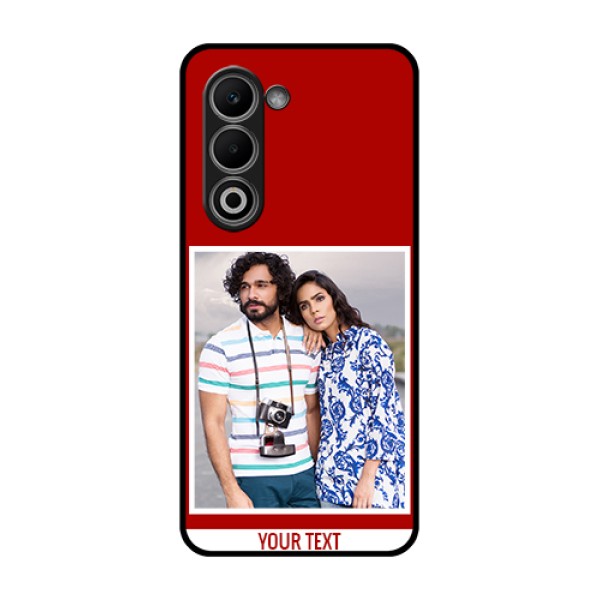 Oppo K13x 5G Custom Glass Phone Case - Red Color Design