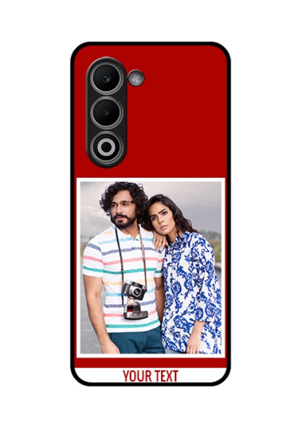 Oppo K13x 5G Custom Glass Phone Case - Red Color Design
