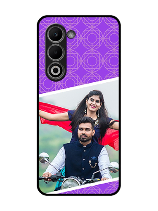 Custom Oppo K13x 5G Custom Glass Phone Case - Violet Color Pattern Design