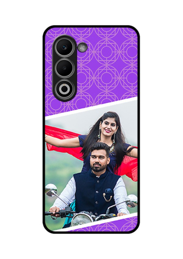 Oppo K13x 5G Custom Glass Phone Case - Violet Color Pattern Design