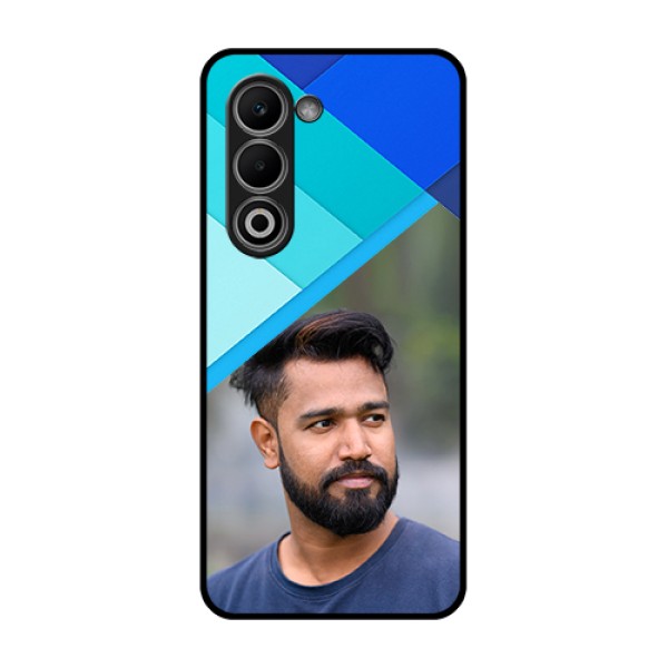 Oppo K13x 5G Custom Glass Phone Case - Blue Pattern Design
