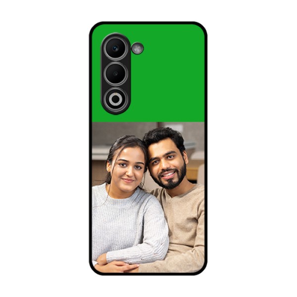 Oppo K13x 5G Custom Glass Phone Case - Green Pattern Design