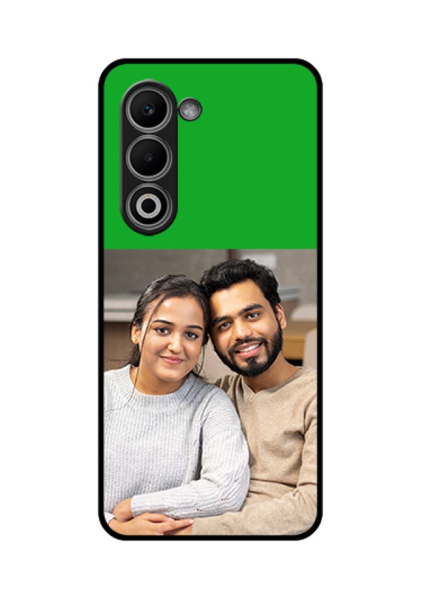 Oppo K13x 5G Custom Glass Phone Case - Green Pattern Design