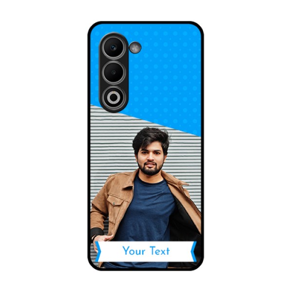 Oppo K13x 5G Custom Glass Phone Case - Simple Blue Color Design