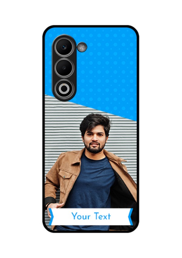 Oppo K13x 5G Custom Glass Phone Case - Simple Blue Color Design