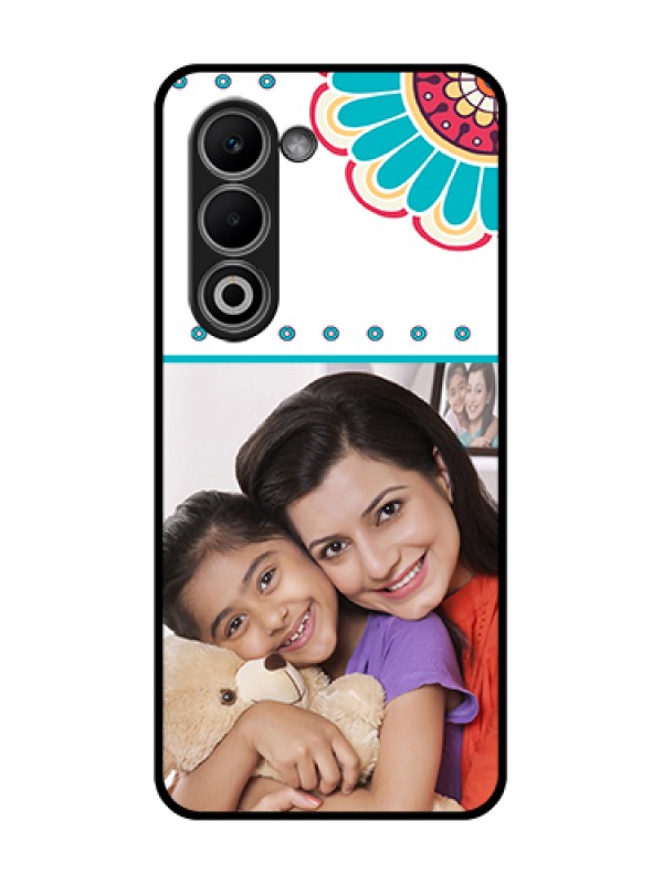 Custom Oppo K13x 5G Custom Glass Phone Case - Flower Design