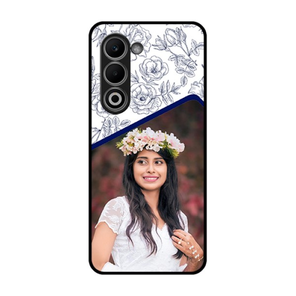 Oppo K13x 5G Custom Glass Phone Case - Classy Floral Design