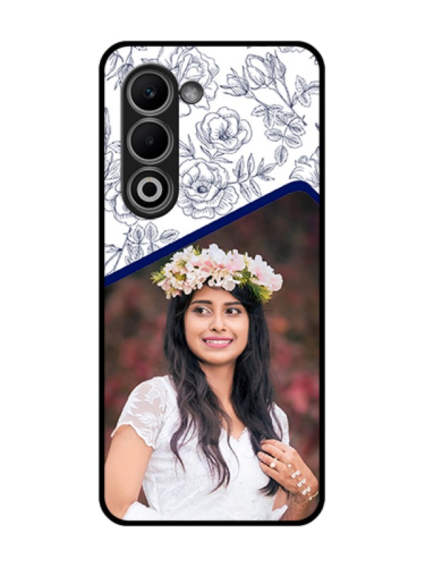 Custom Oppo K13x 5G Custom Glass Phone Case - Classy Floral Design