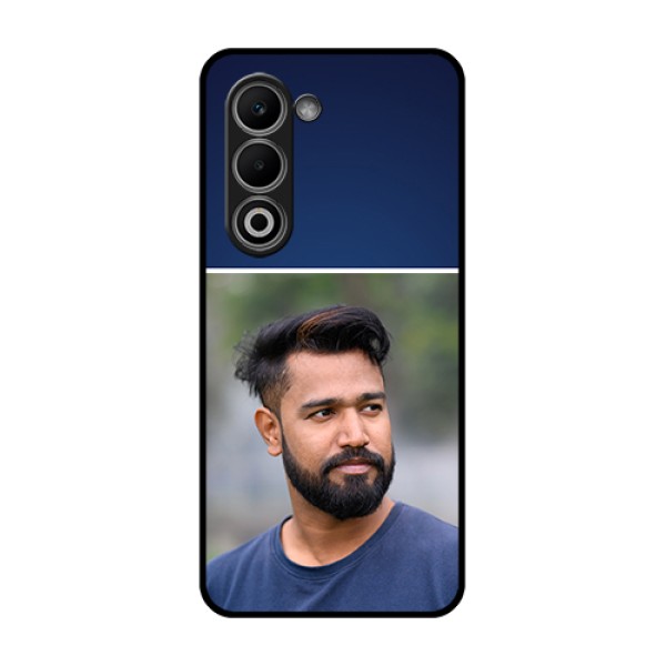 Oppo K13x 5G Custom Glass Phone Case - Simple Royal Blue Design Oppo K13x 5G Custom Glass Phone Case - Simple Royal Blue Design
