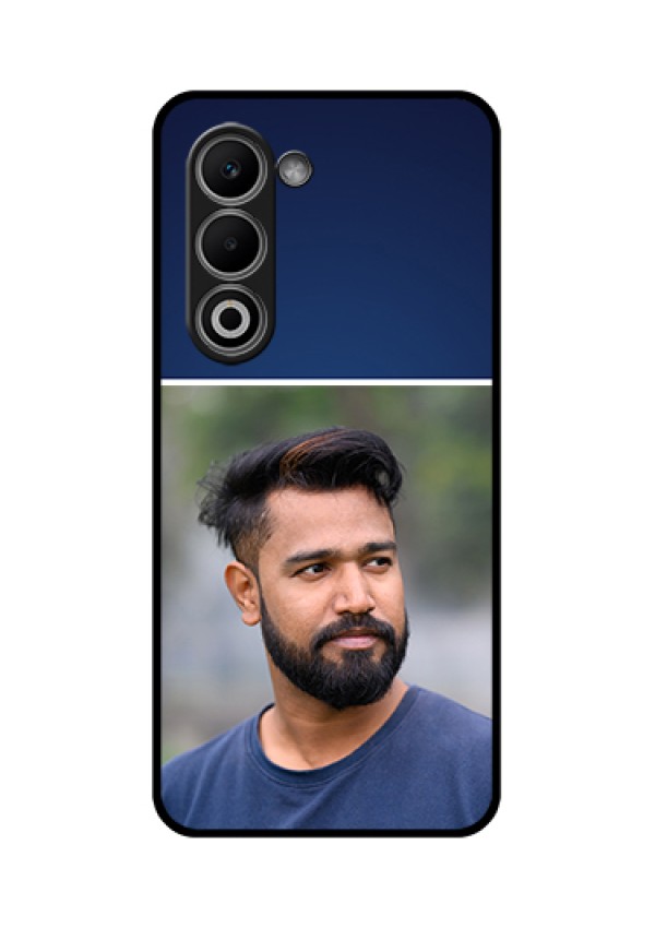 Oppo K13x 5G Custom Glass Phone Case - Simple Royal Blue Design