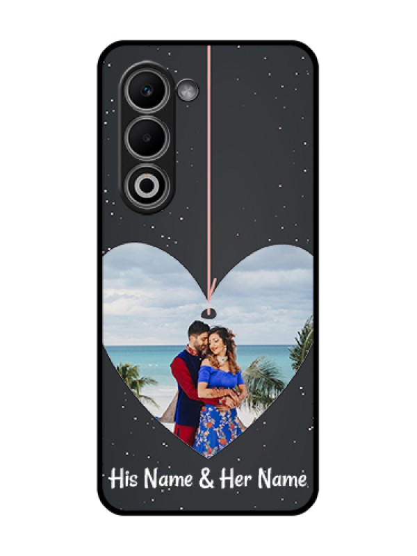 Custom Oppo K13x 5G Custom Glass Phone Case - Hanging Heart Design