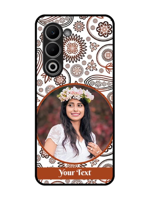 Custom Oppo K13x 5G Custom Glass Phone Case - Abstract Flower Design