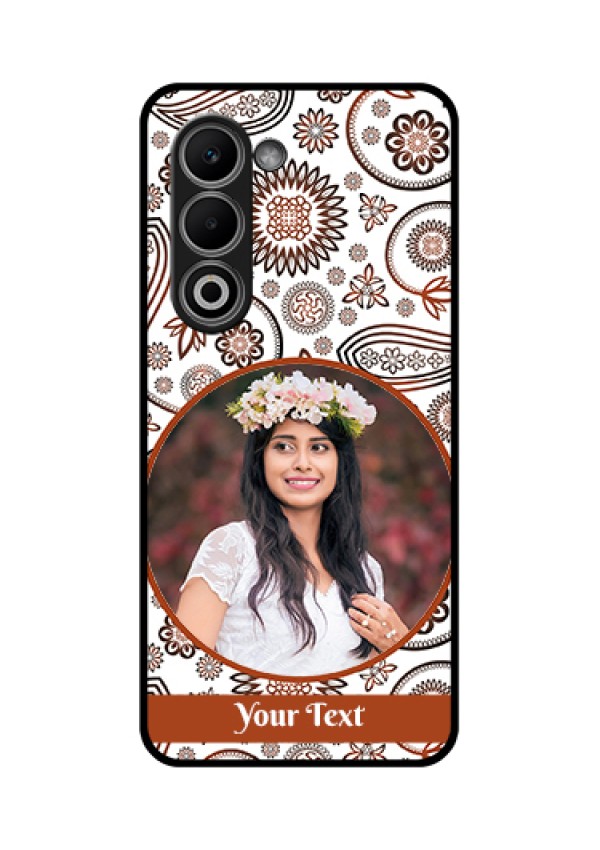 Oppo K13x 5G Custom Glass Phone Case - Abstract Flower Design