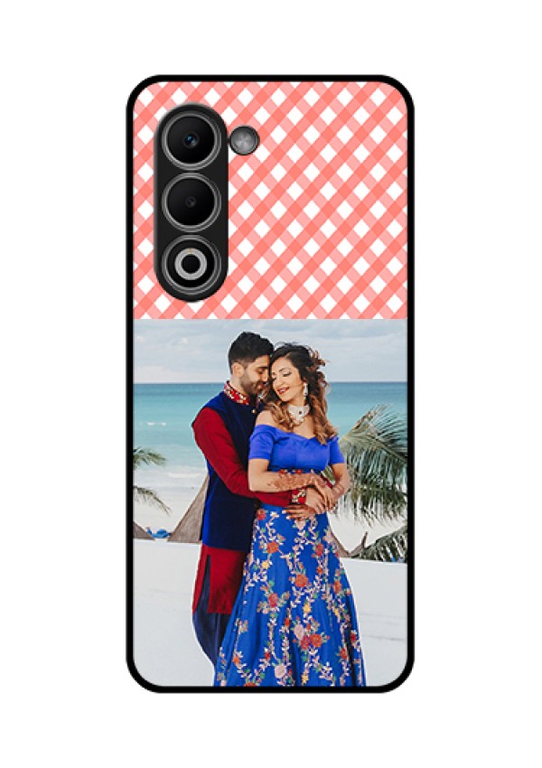 Oppo K13x 5G Custom Glass Phone Case - Pink Pattern Design