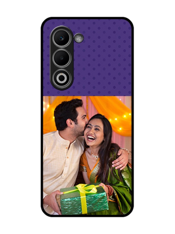 Custom Oppo K13x 5G Custom Glass Phone Case - Violet Colored Pattern Design