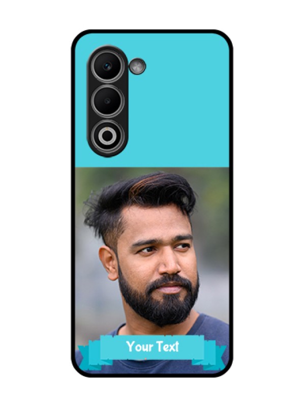 Custom Oppo K13x 5G Custom Glass Phone Case - Blue Color Design