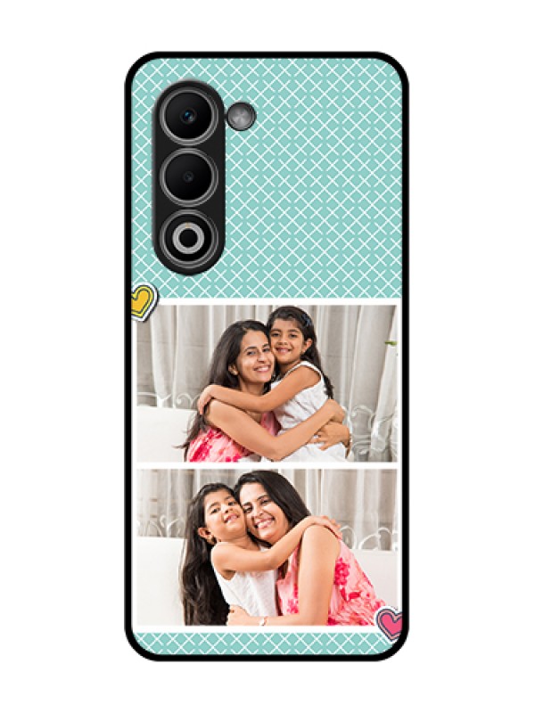 Custom Oppo K13x 5G Custom Glass Phone Case - 2 Image Holder With Pattern Design