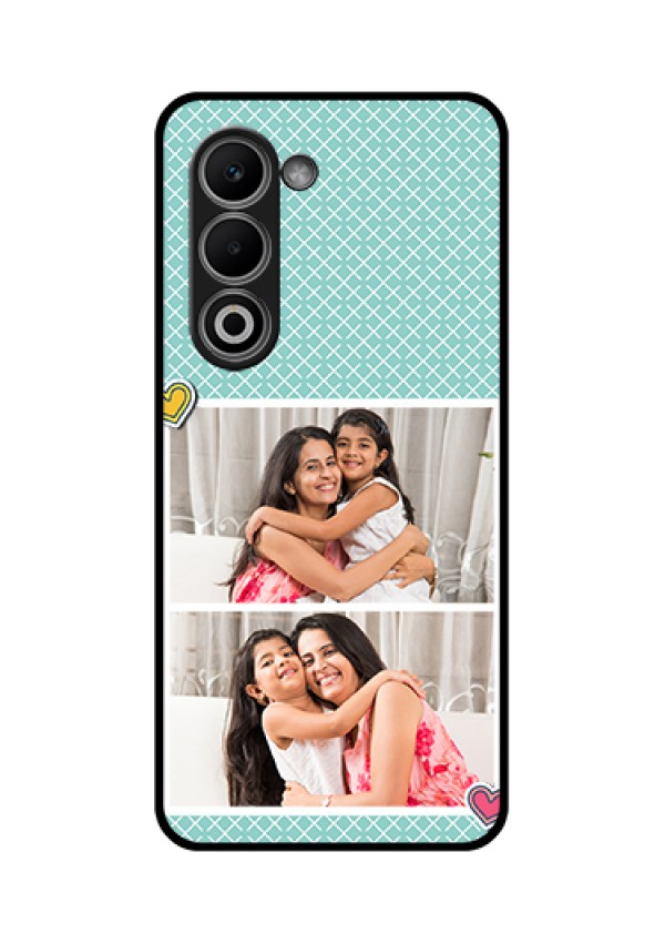 Oppo K13x 5G Custom Glass Phone Case - 2 Image Holder With Pattern Design