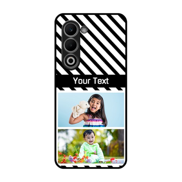 Oppo K13x 5G Custom Glass Phone Case - Black And White Stripes Design Oppo K13x 5G Custom Glass Phone Case - Black And White Stripes Design