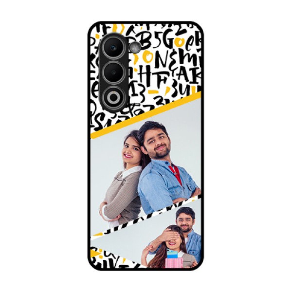 Oppo K13x 5G Custom Glass Phone Case - Letters Pattern Design