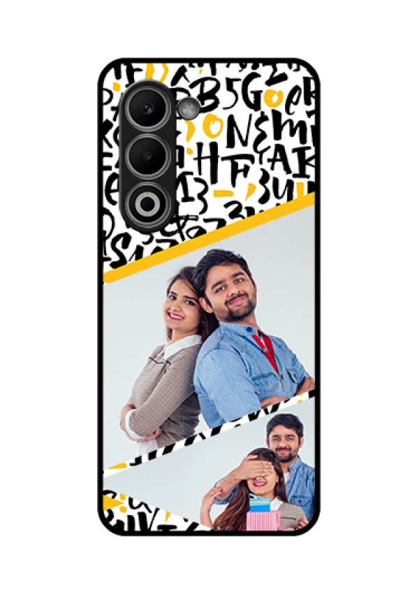 Oppo K13x 5G Custom Glass Phone Case - Letters Pattern Design