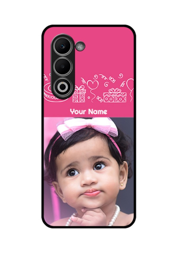 Oppo K13x 5G Custom Glass Phone Case - With Birthday Line Art Design