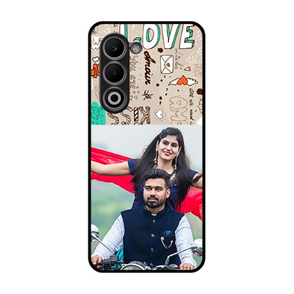 Oppo K13x 5G Custom Glass Phone Case - Love Doodle Pattern