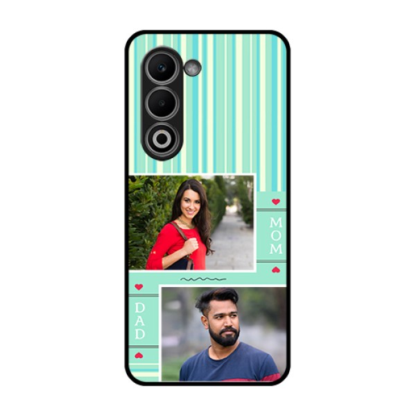 Oppo K13x 5G Custom Glass Phone Case - Mom & Dad Pic Design