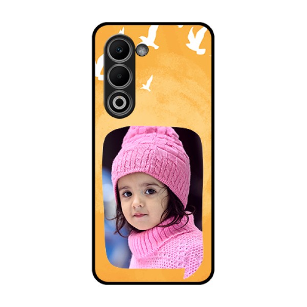 Oppo K13x 5G Custom Glass Phone Case - Water Color Design With Bird Icons Oppo K13x 5G Custom Glass Phone Case - Water Color Design With Bird Icons