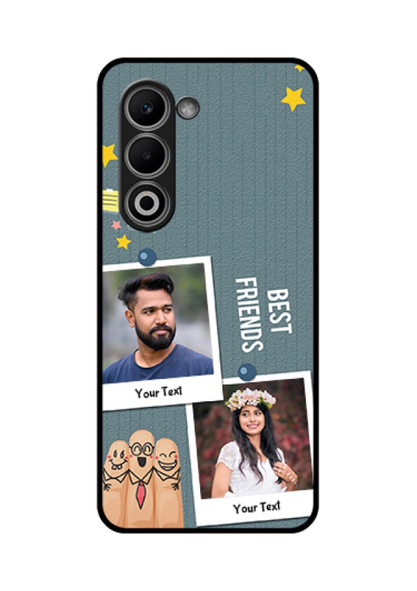 Oppo K13x 5G Custom Glass Phone Case - Sticky Frames And Friendship Design
