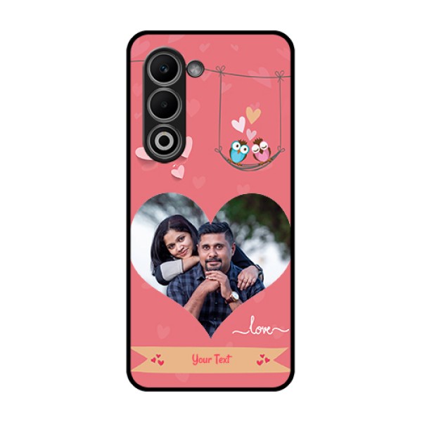 Oppo K13x 5G Custom Glass Phone Case - Peach Color Love Design Oppo K13x 5G Custom Glass Phone Case - Peach Color Love Design