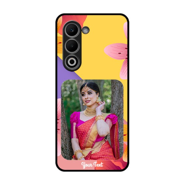 Oppo K13x 5G Custom Glass Phone Case - 3 Image With Vintage Floral Design Oppo K13x 5G Custom Glass Phone Case - 3 Image With Vintage Floral Design
