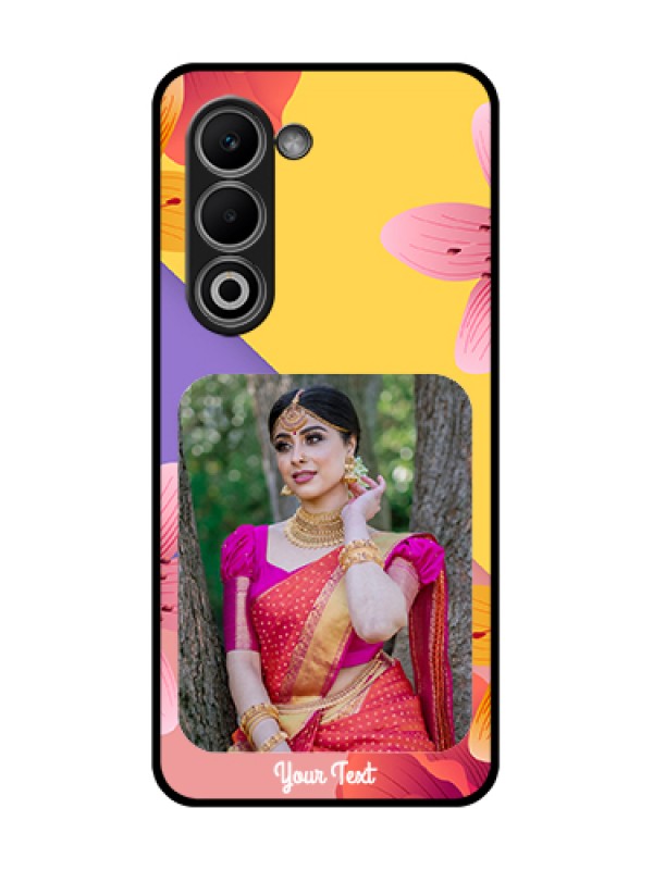 Custom Oppo K13x 5G Custom Glass Phone Case - 3 Image With Vintage Floral Design