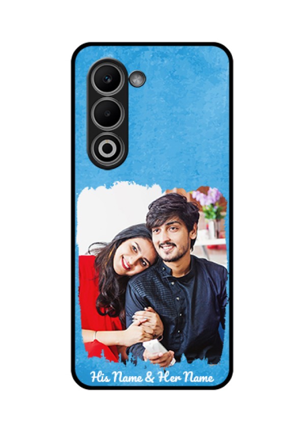 Oppo K13x 5G Custom Glass Phone Case - Blue Color Vintage Design