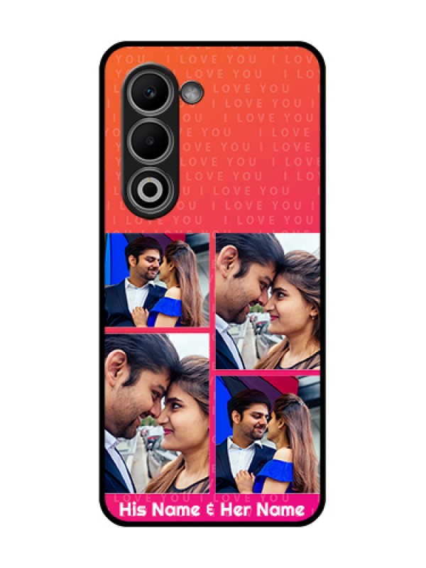 Custom Oppo K13x 5G Custom Glass Phone Case - I Love You Pink Design