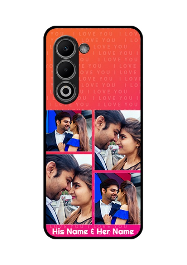 Oppo K13x 5G Custom Glass Phone Case - I Love You Pink Design