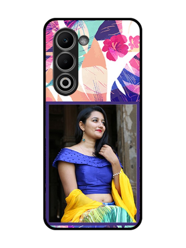 Custom Oppo K13x 5G Custom Glass Phone Case - Abstract Floral Design