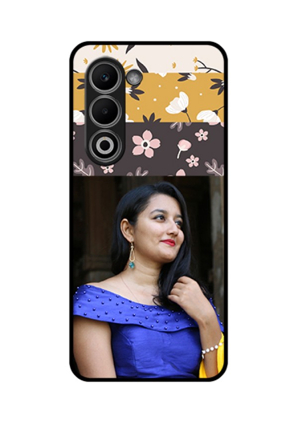 Oppo K13x 5G Custom Glass Phone Case - Stylish Floral Design