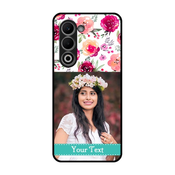 Oppo K13x 5G Custom Glass Phone Case - Water Colors Floral Design Oppo K13x 5G Custom Glass Phone Case - Water Colors Floral Design