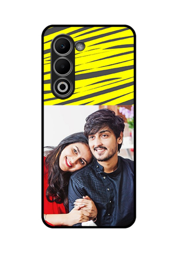 Oppo K13x 5G Custom Glass Phone Case - Yellow Abstract Design