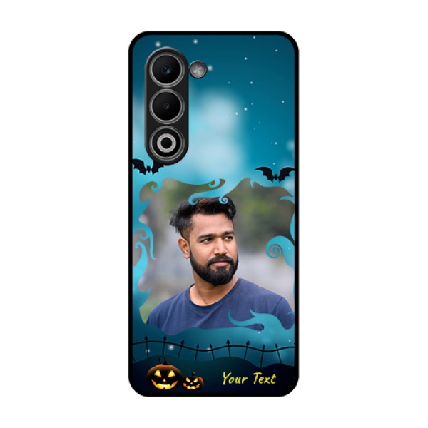 Oppo K13x 5G Custom Glass Phone Case - Halloween Frame Design