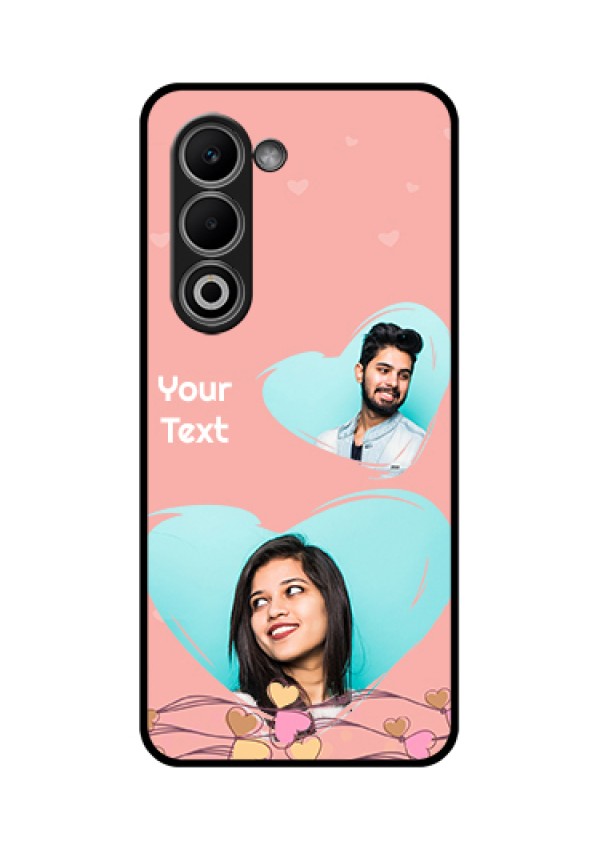 Oppo K13x 5G Custom Glass Phone Case - Love Doodle Design