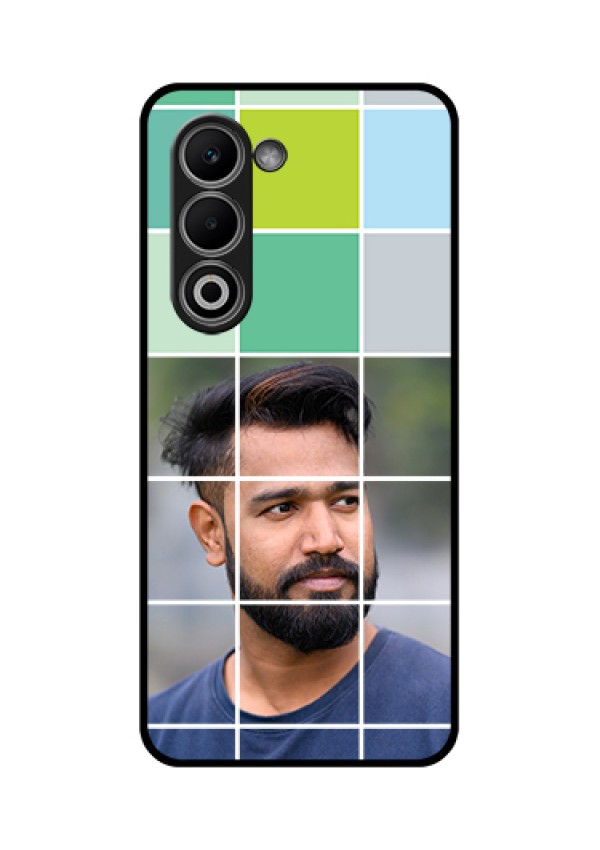 Oppo K13x 5G Custom Glass Phone Case - With White Box Pattern