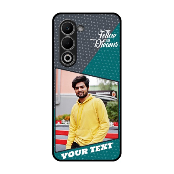 Oppo K13x 5G Custom Glass Phone Case - Background Pattern Design With Quote