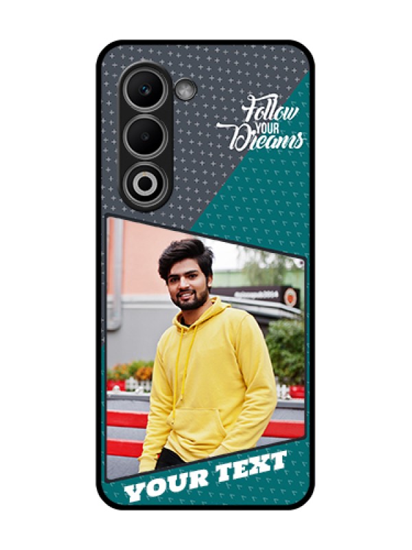 Custom Oppo K13x 5G Custom Glass Phone Case - Background Pattern Design With Quote